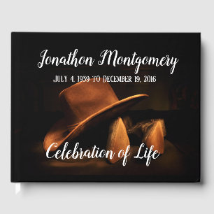 Cowboy Hat and Boots Celebration of Life Guest Book