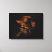 Cowboy Hat and Leather Boots Rustic Masculine