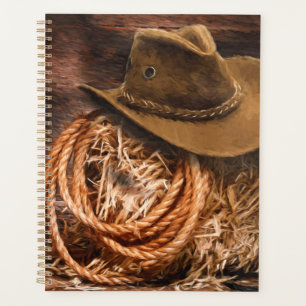Cowboy Hat and Rope Planner
