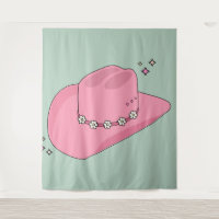Cowboy Hat Preppy Pink And Green