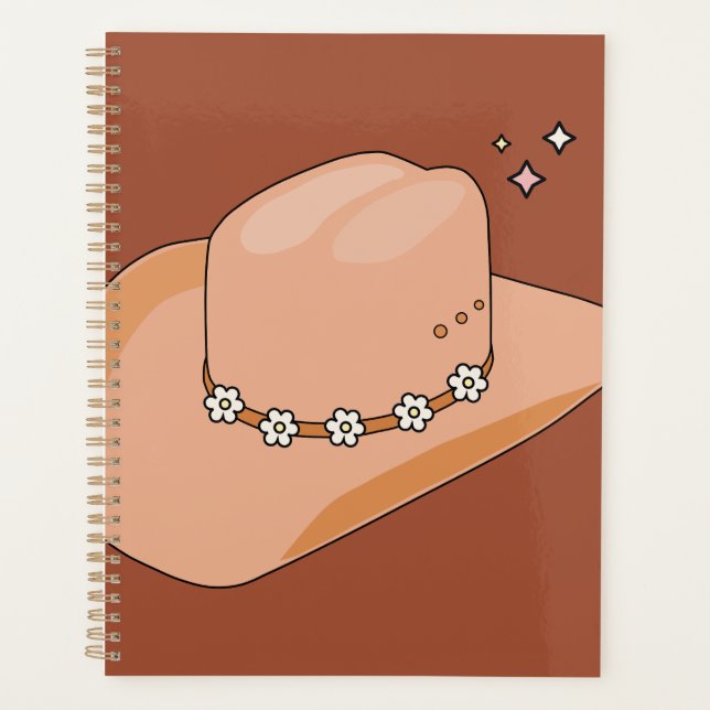 Cowboy Hat Rust Terracotta Planner (Front)