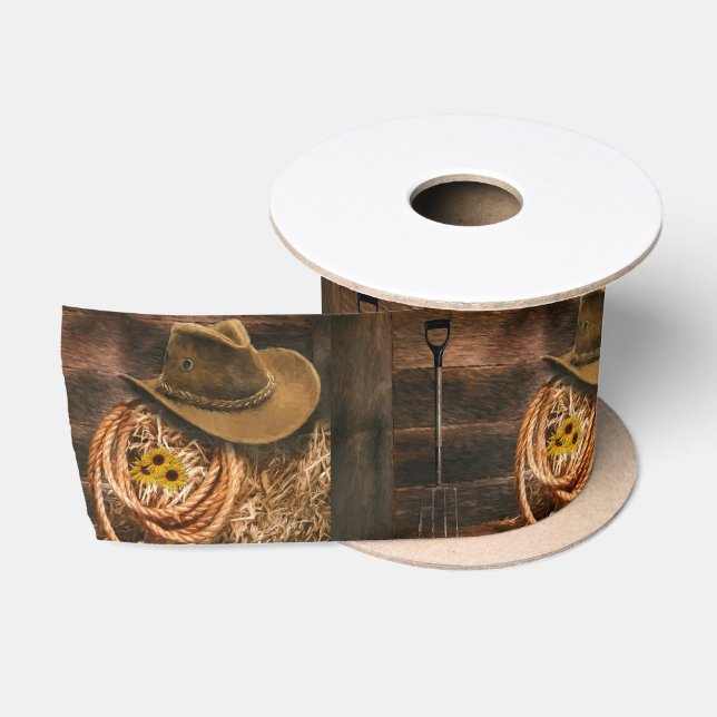 Cowboy Hat Satin Ribbon (Spool)