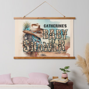 Cowboy hat stetson Texas baby shower Hanging Tapestry