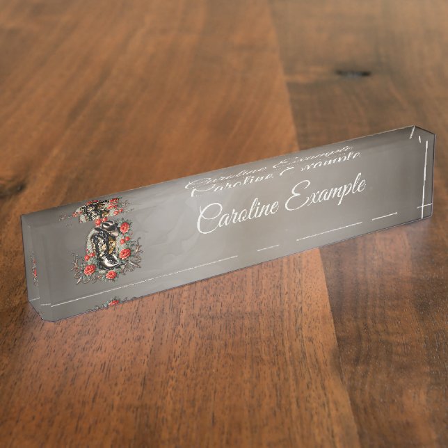 Cowboy hearts: A poem of boots and flowers. Nameplate (Side)