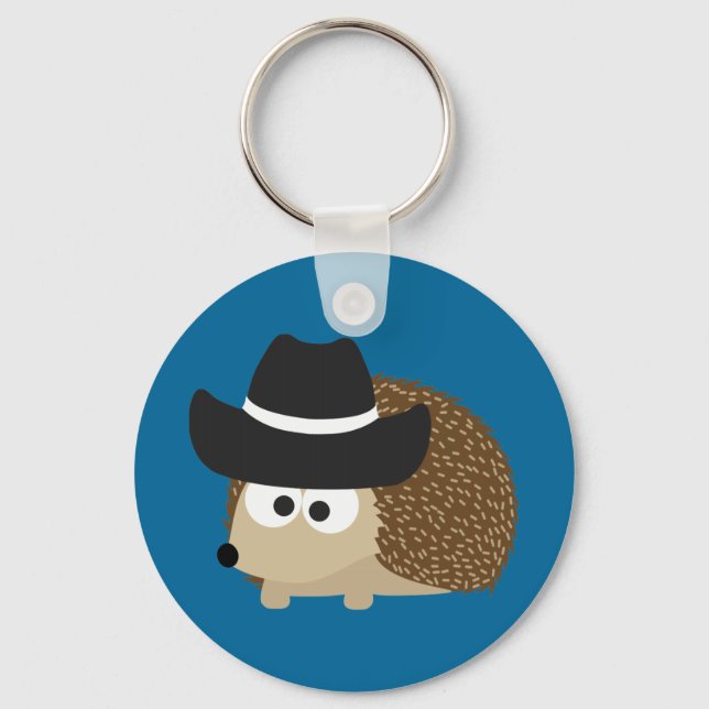 Cowboy Hedgehog Keychain (Front)