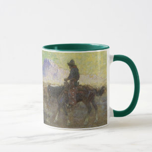 Cowboy Herding Cattle on the Range by Lon Megargee Mug