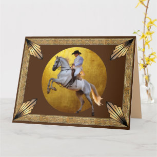 Cowboy Hollywood Regency Movie Star Birthday Card