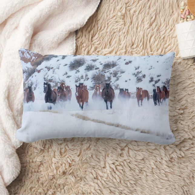 Cowboy Horse Drive | Hideout Ranch Shell, Wyoming Lumbar Pillow (Blanket)