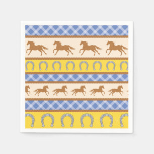 Cowboy Horse Kid's Birthday Party Theme Napkin