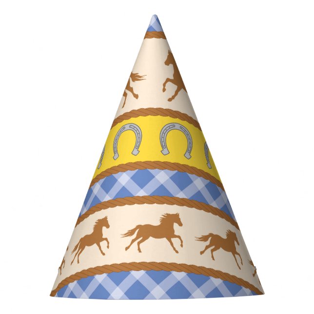 Cowboy Horse Pony Cute 1st Birthday Party Theme Hat (Front)