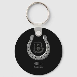 Cowboy Horse Scute Ss Cute Ss Personalized Monogra Keychain