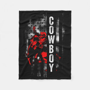 Cowboy Horse Show Horseck Riding Rider Fleece Blanket