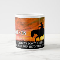 Cowboy, Horse & Sunset Retirement