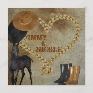 COWBOY & Horse WEDDING INVITATION