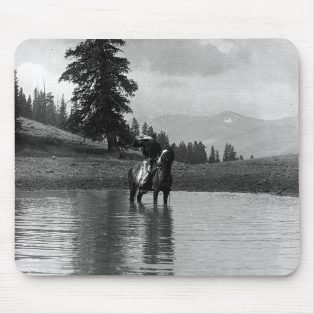 Cowboy in a pond mouse pad (Front)