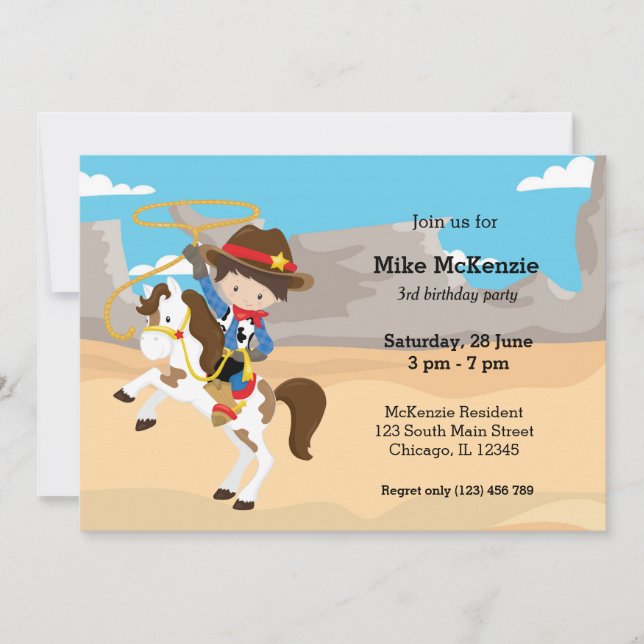 Cowboy Invitation (Front)