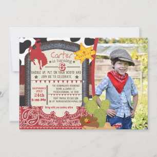 Cowboy invitation_custom photo invitation