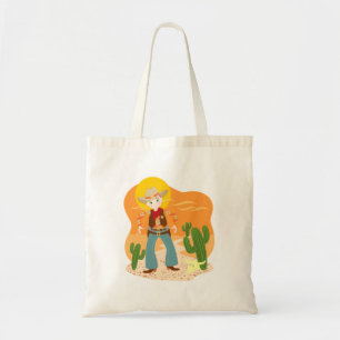 Cowboy kid birthday party tote bag