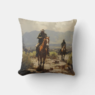 Cowboy Kissen, Western Kissen, Wild-West Dekokisse Throw Pillow