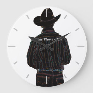 Cowboy Large Clock
