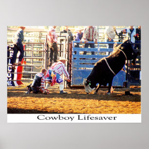 Cowboy Lifesaver Poster