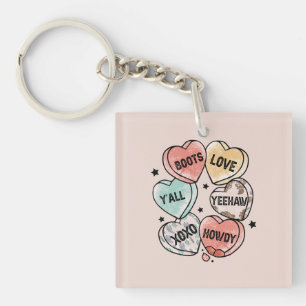 Cowboy Love - Western Hearts Keychain