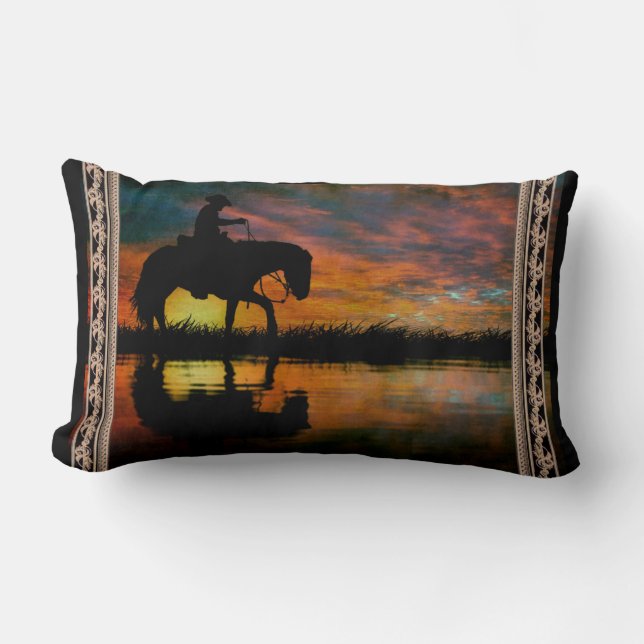 Cowboy Lumbar Pillow (Front)