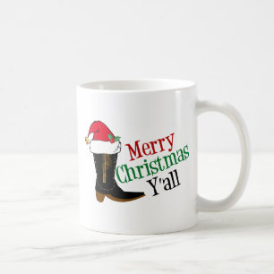 Cowboy Merry Christmas Yall Coffee Mug