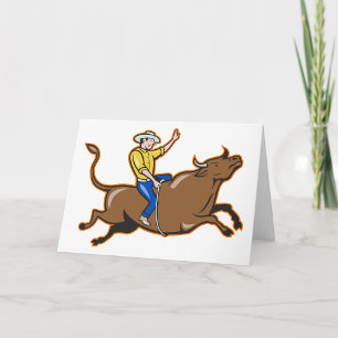 Cowboy Monter Une Bulle Cartes De Voeux