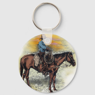 Cowboy n Sunset Keychain