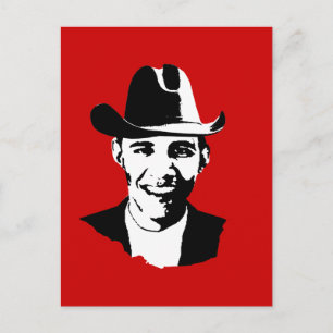 Cowboy Obama Postcard