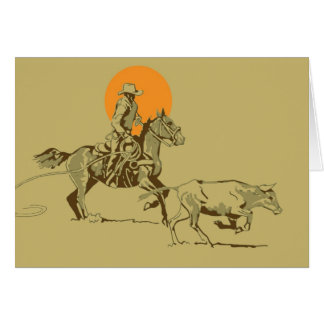 Cowboy occidental sauvage au travail