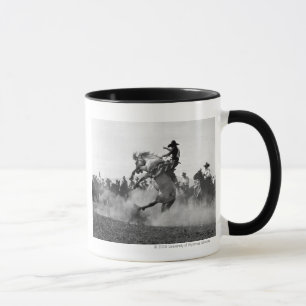 Cowboy on a bucking bronco mug