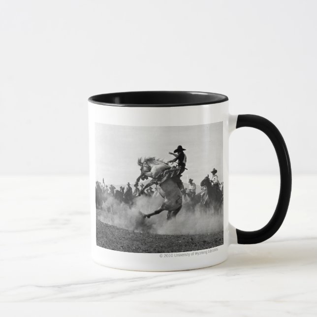 Cowboy on a bucking bronco mug (Right)