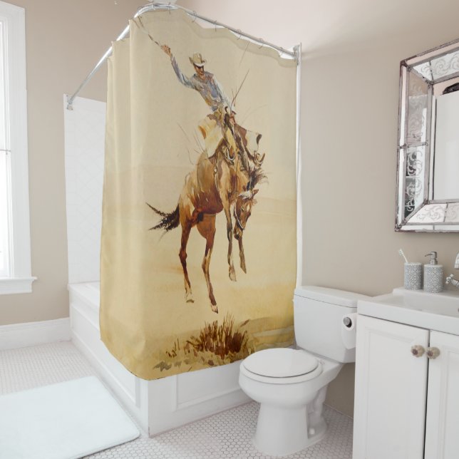 Cowboy on a Bucking Horse #2 by Edward Borein (In Situ)