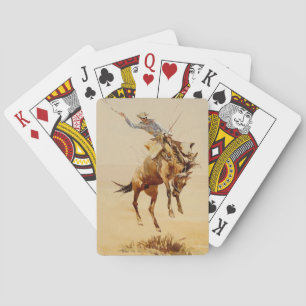 Cowboy on a Bucking Horse #2 by Edward Borein Playing Cards