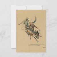 Cowboy on a Bucking Horse #3 by Edward Borein