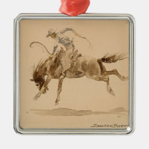 Cowboy on a Bucking Horse by Edward Borein