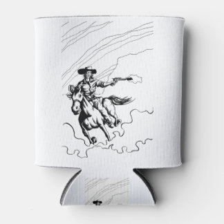 Cowboy On horse illustration Can Cooler