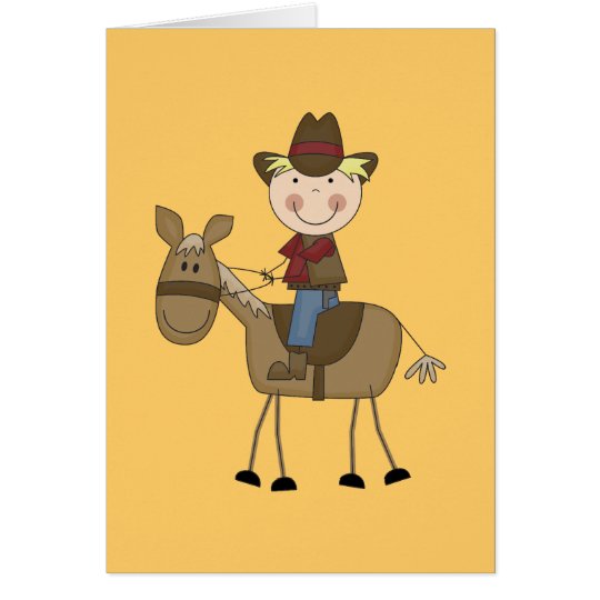 Cowboy on Horse Tshirts and Gifts Card
