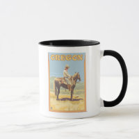 Cowboy on Horseback- Vintage Travel Poster