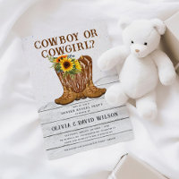 Cowboy or Cowgirl Western Gender Reveal