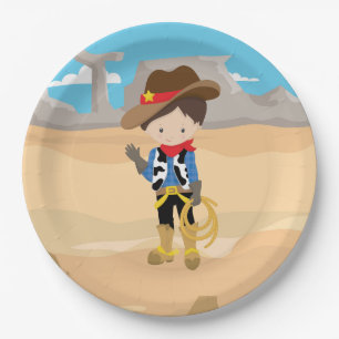 Cowboy Paper Plate