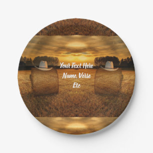 Cowboy Paper Plate