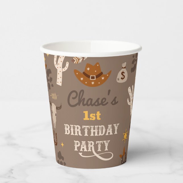 Cowboy Party Cups | Western Party Cups (Left)