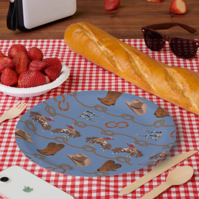 Cowboy Party Essentials  Paper Plate (Picnic)