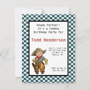 Cowboy Party Invitation