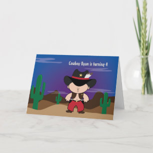 Cowboy party invitation Card