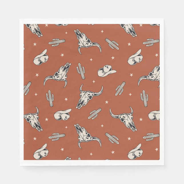 Cowboy Party Napkins | Western Party Napkins (Front)