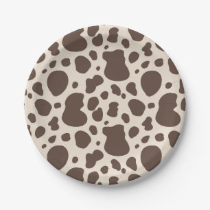 Cowboy Party Plates   Cow Print Paper Plates